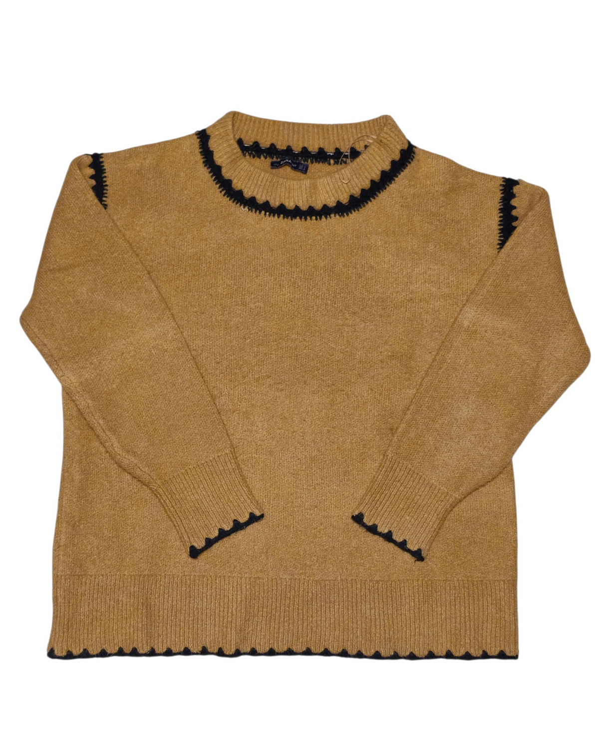 #89 Women M Zara | Oversized knit sweater - butterscotch VGUC