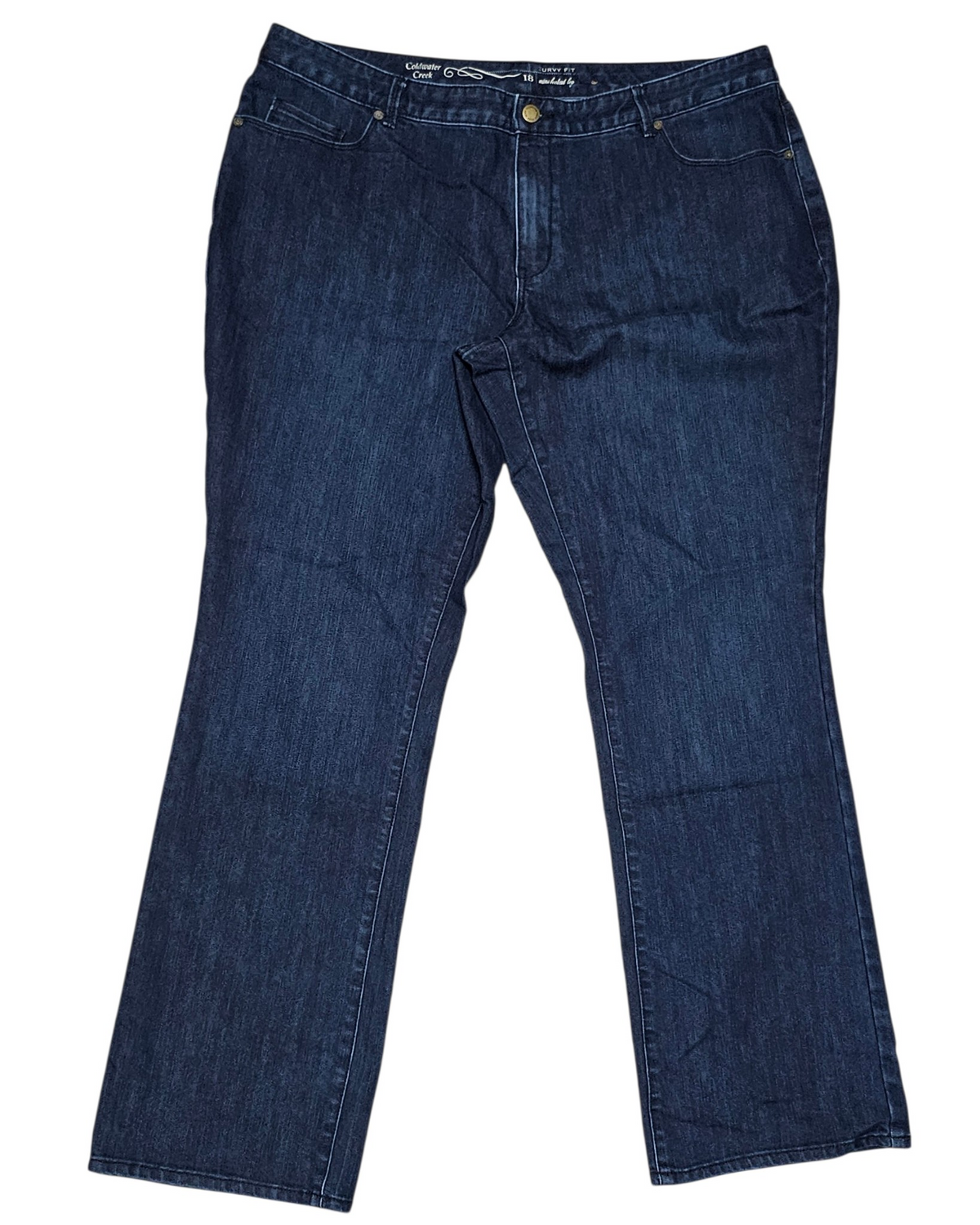 #89 Women 18 Coldwater Creek | Curvy fit Mini Bootcut - dark indigo NWOT