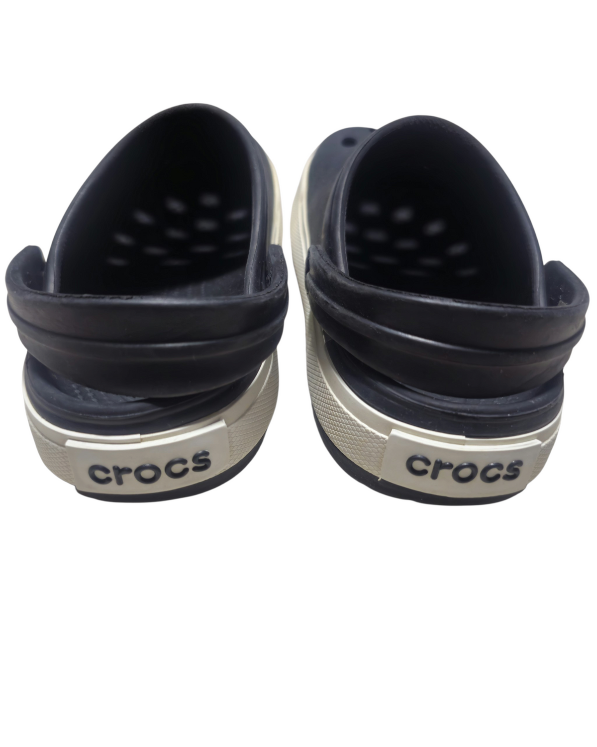 #89 Kids 1J Crocs | Crocband Clog - black/white VGUC