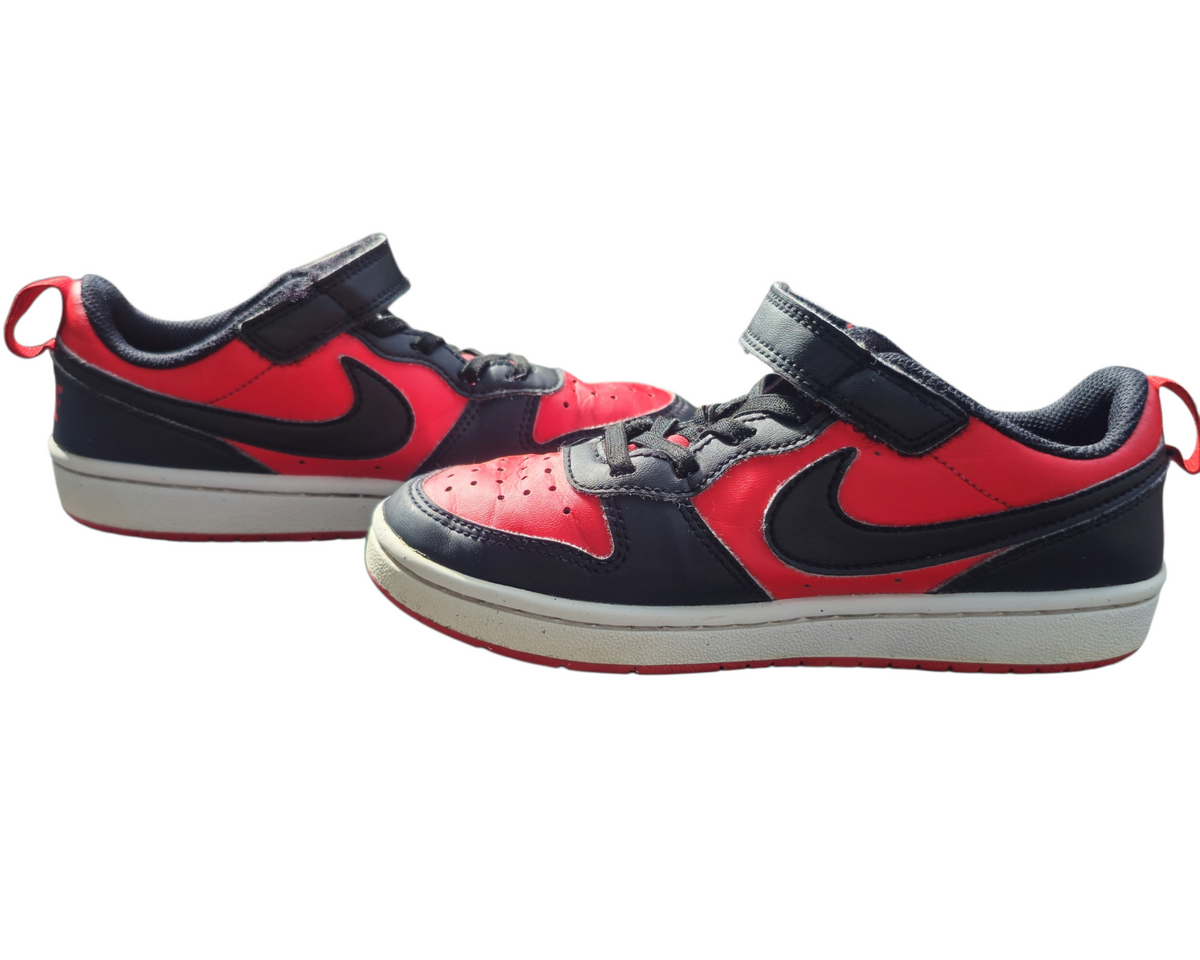 #89 Boys 1Y Nike | Court Borough Low Recraft - University Red/black