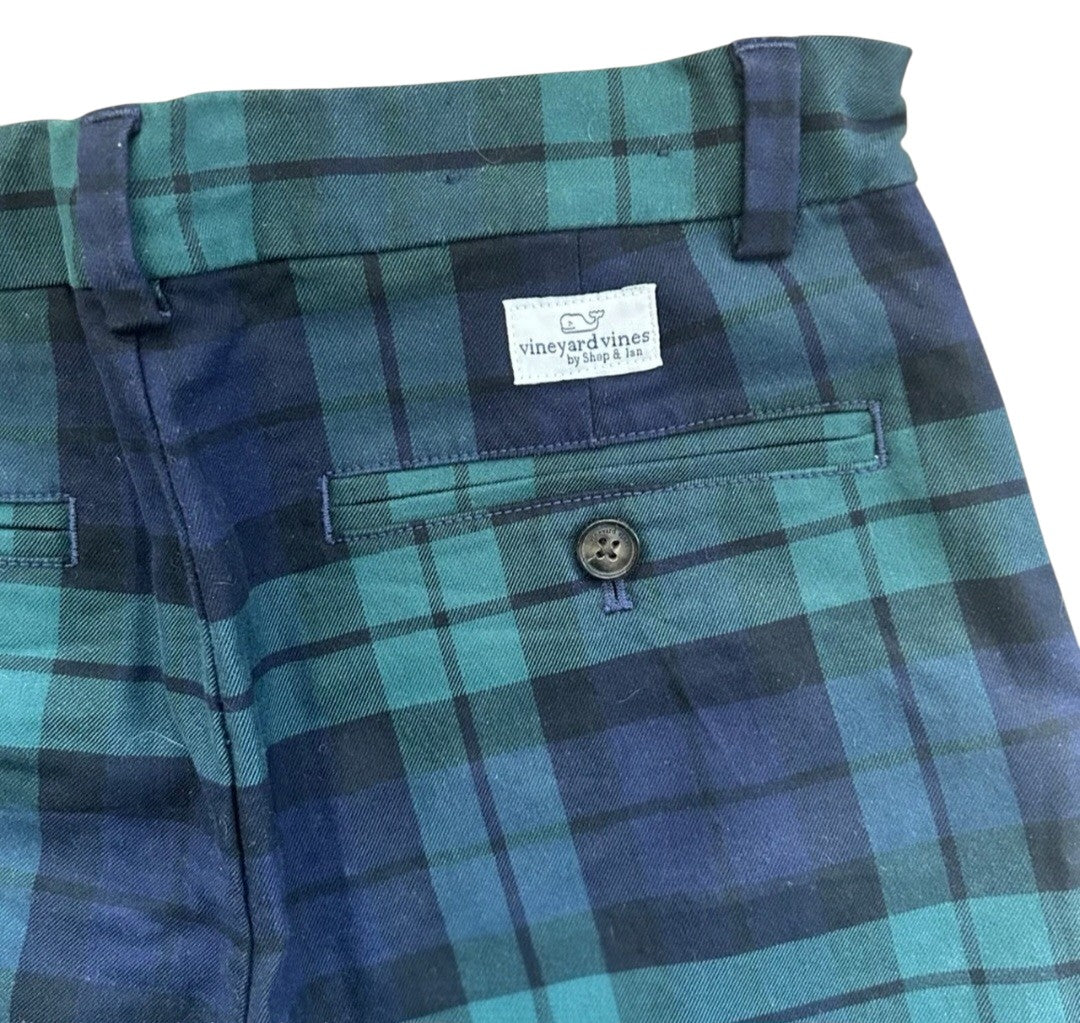 #89 Boys 6 Vineyard Vines | Black Watch tartan plaid breaker pants - EUC