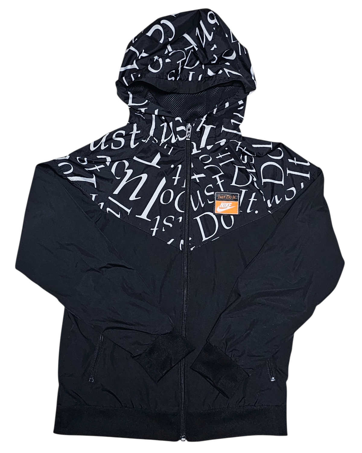 #89 Boys M Nike | Windrunner Hooded Jacket - black EUC