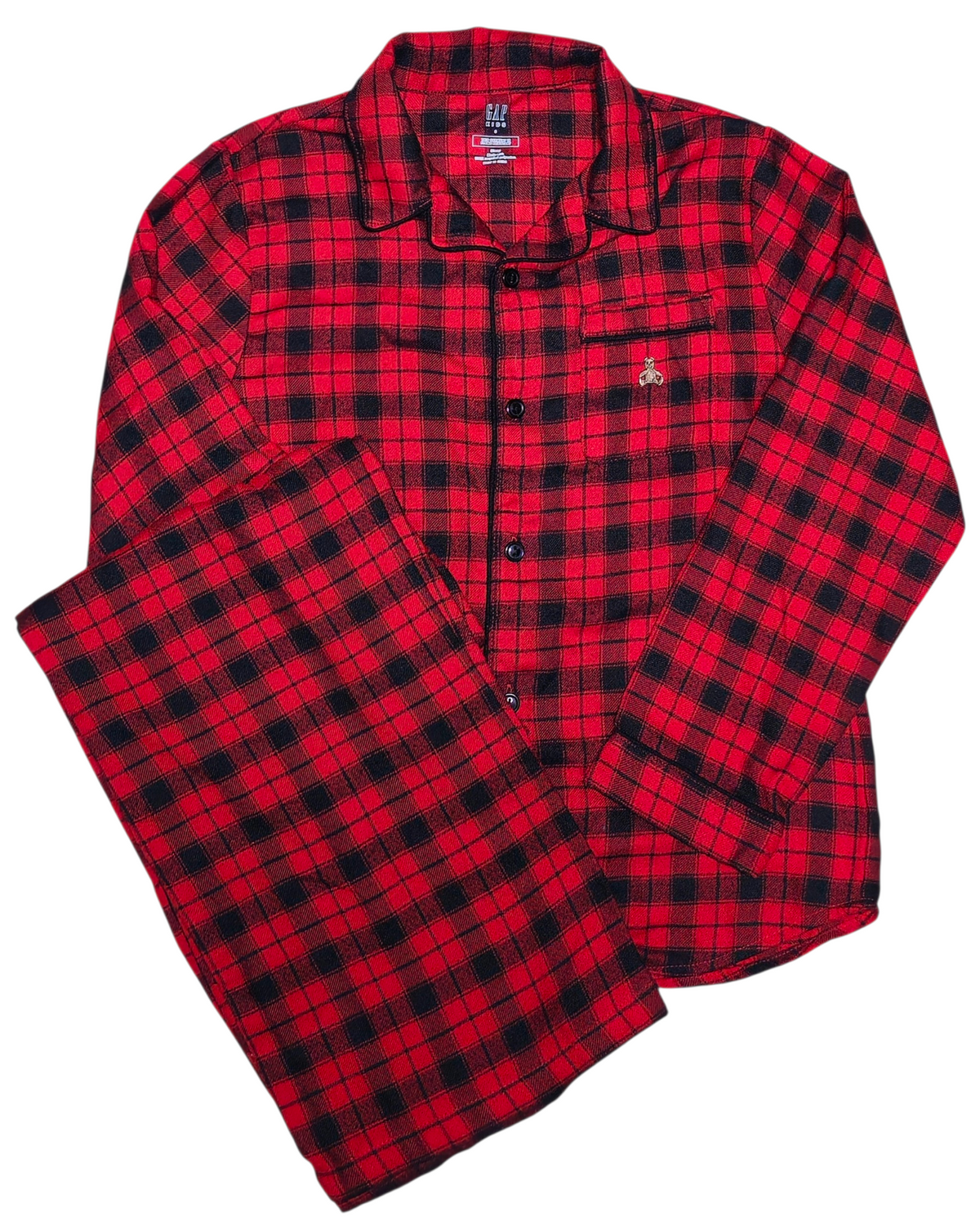 #89 Boys 8 Gap | Flannel pajamas - red buffalo plaid VGUC