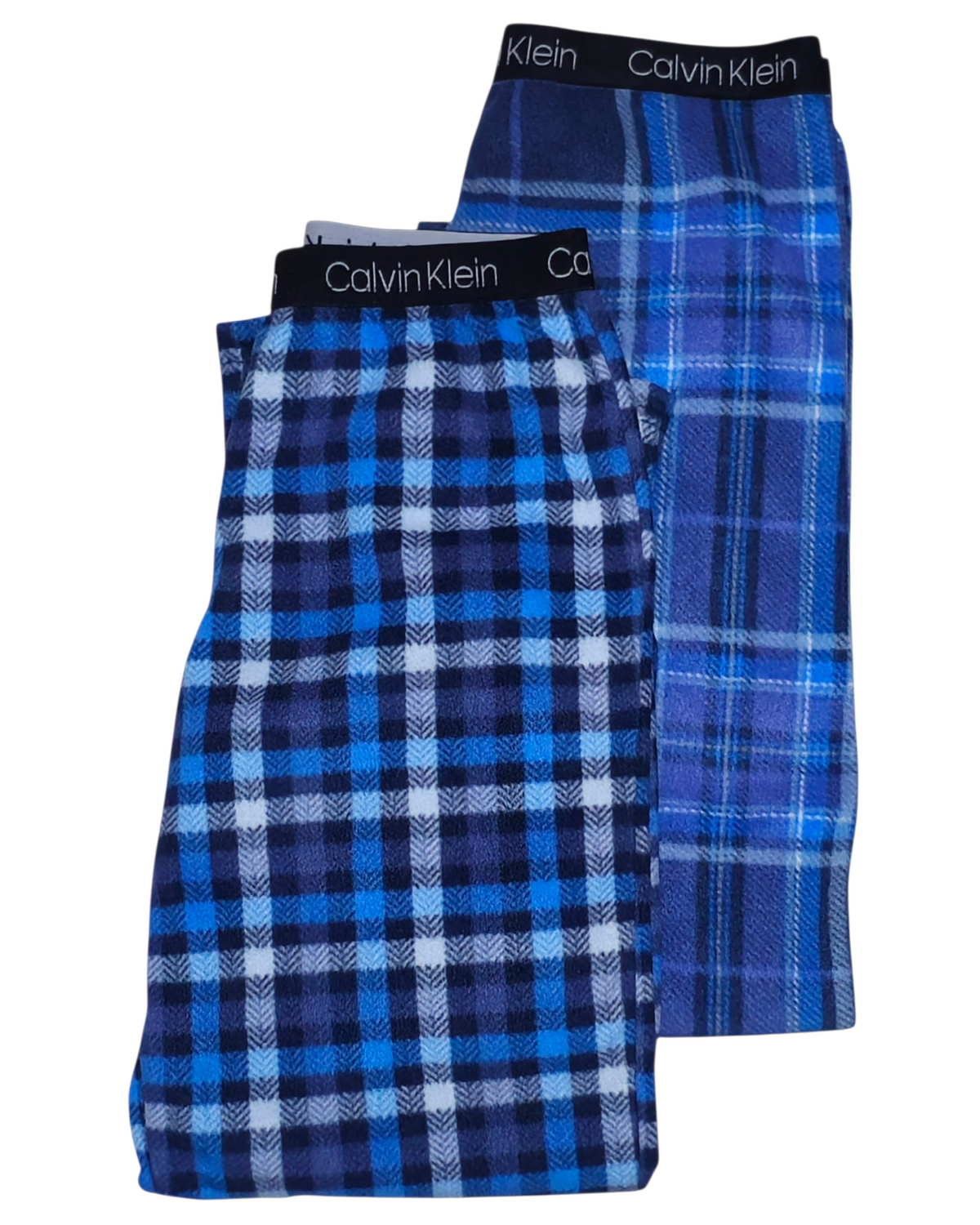 #89 Boys 7/8 Calvin Klein | *BUNDLE* pair of flannel pajama pants - blue plaid EUC