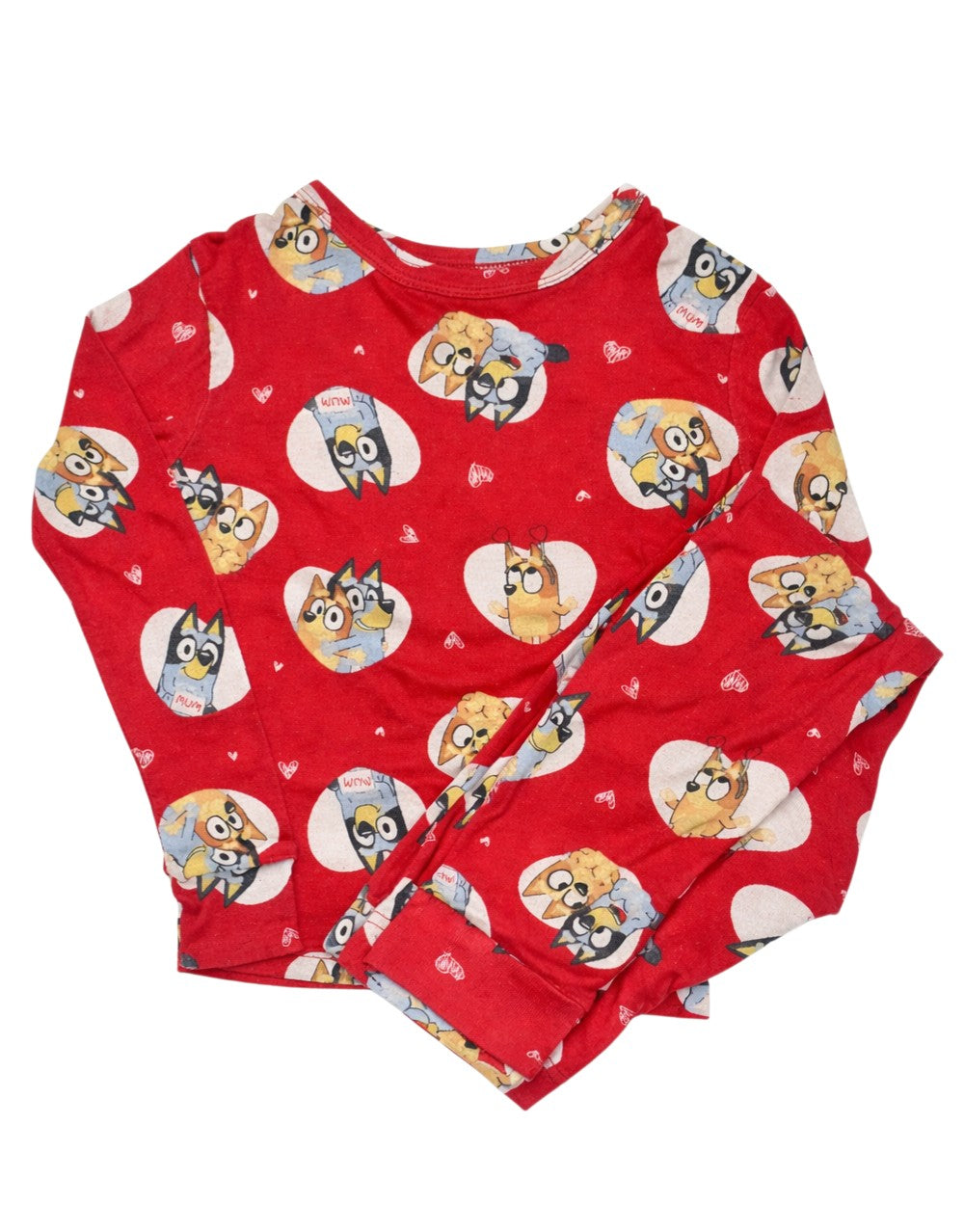 #89 Girls 6 Bluey | Cotton pajamas - red VGUC