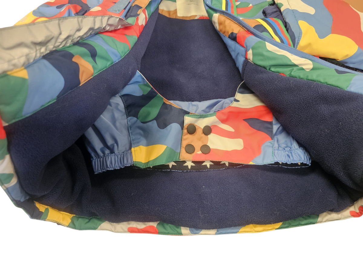 #89 Boys/Girls 7-8Y Boden | All Weather waterproof hooded coat - multi-color camo EUC