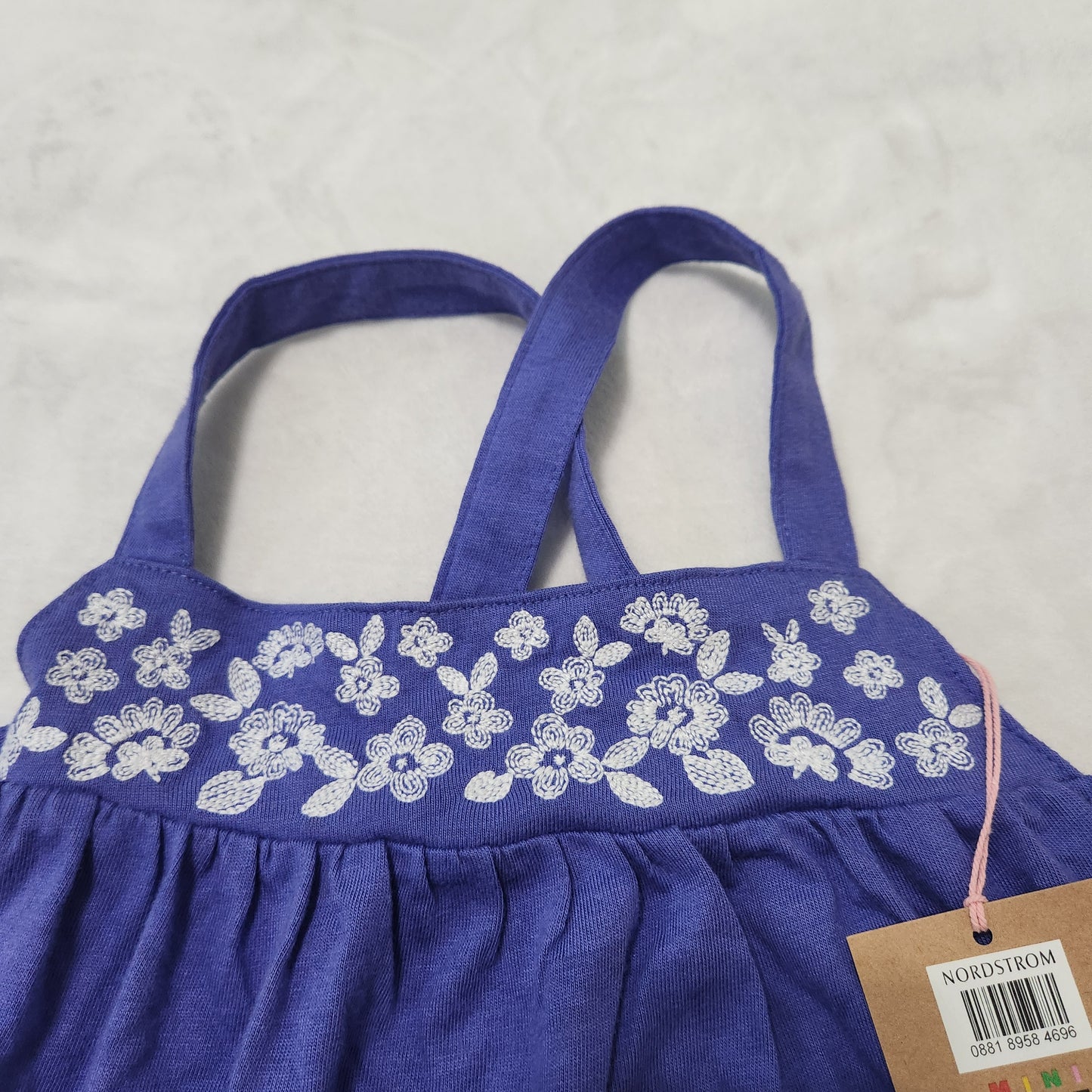 #104 NWT Mini Boden 3-4 Embroidered Flower Racerback Tank