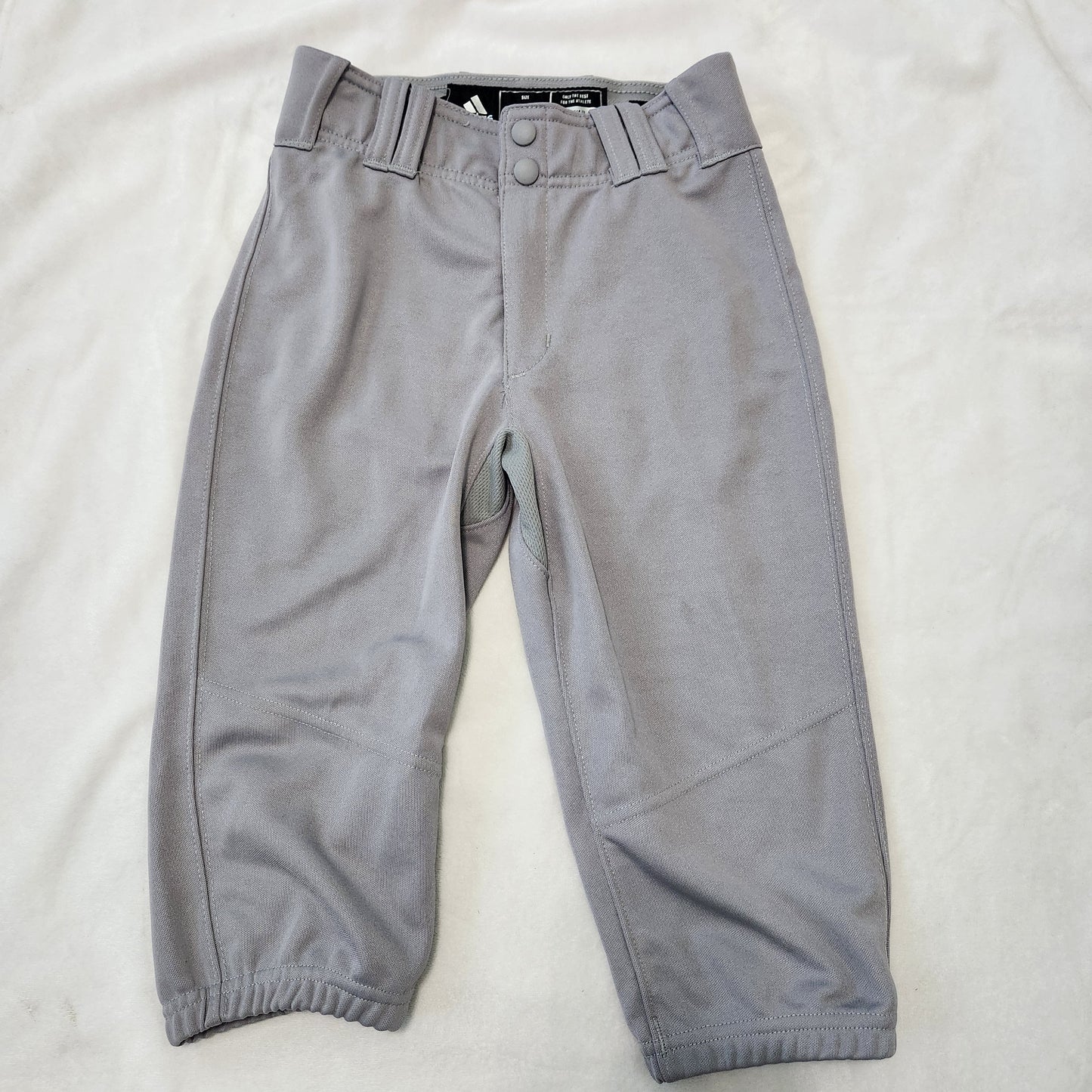 #142 Adidas YS 9-10 Gray Baseball Pants