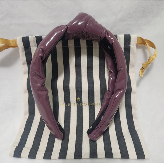 #142 Lele Sadoughi Faux Leather Knotted Headband