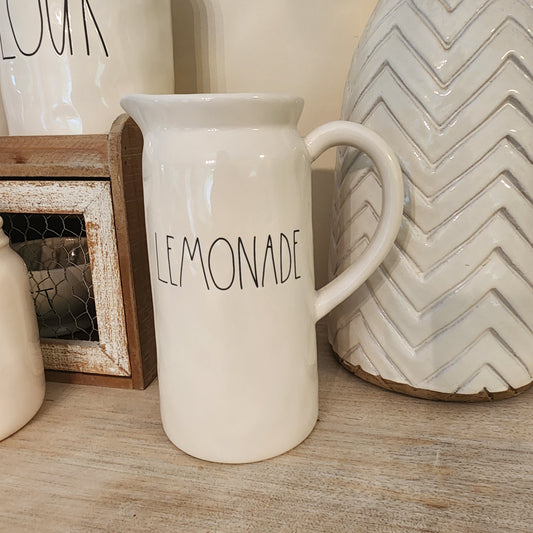 #104 NWT Rae Dunn Lemonade Farmhouse Pitcher