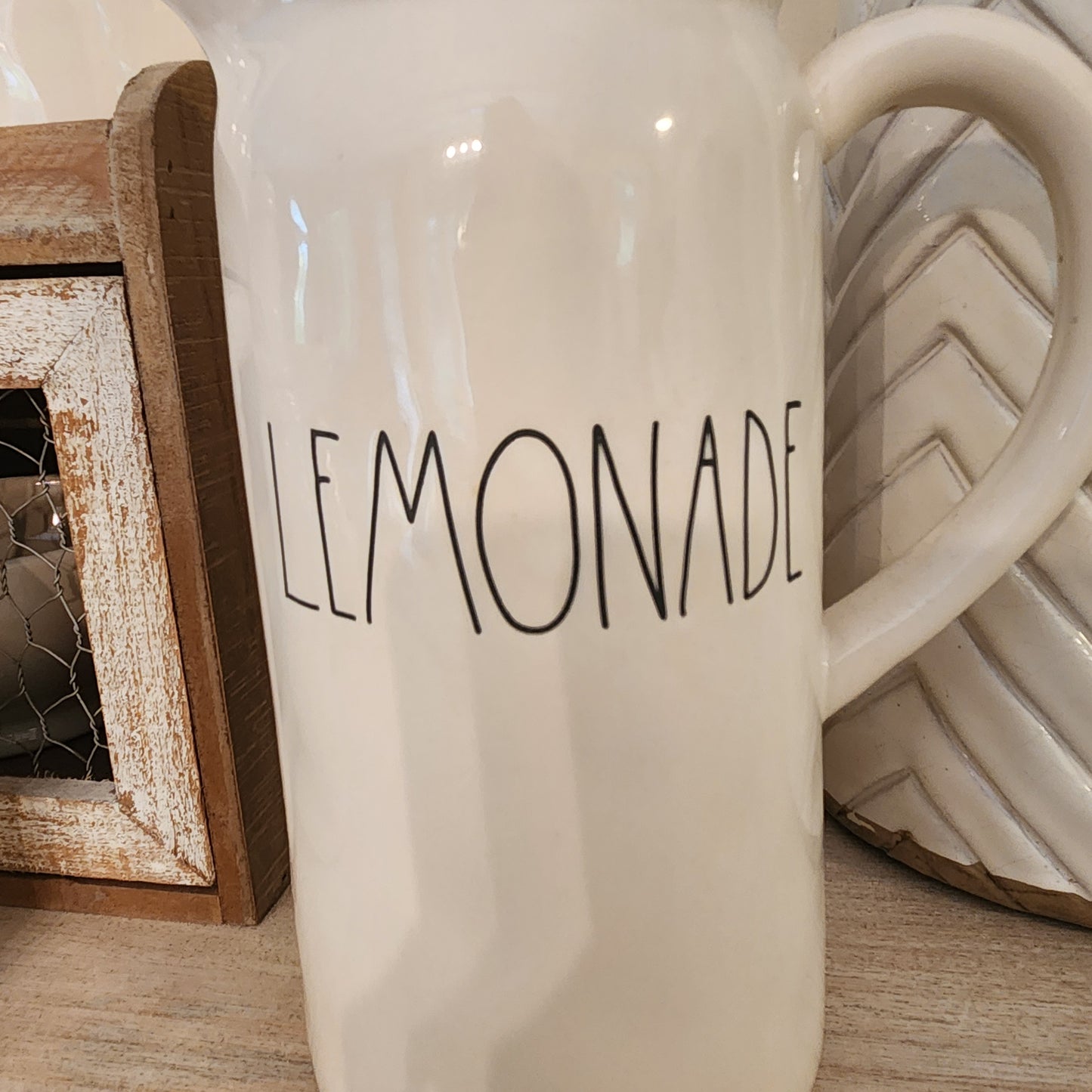 #104 NWT Rae Dunn Lemonade Farmhouse Pitcher