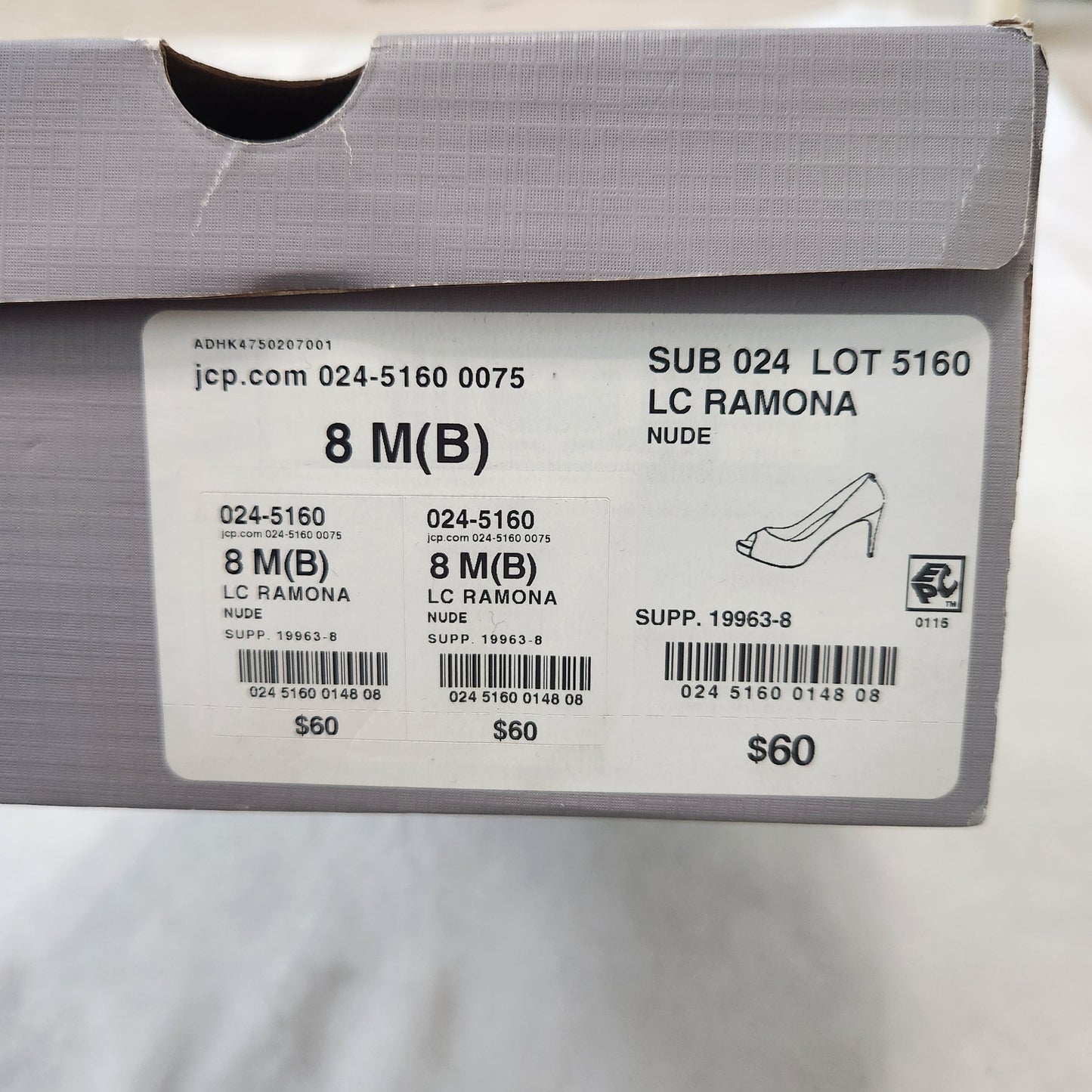 REDUCED!! #104 Liz Claiborne Ramona  Sz 8 Peep-Toe Nude Pumps High Heels