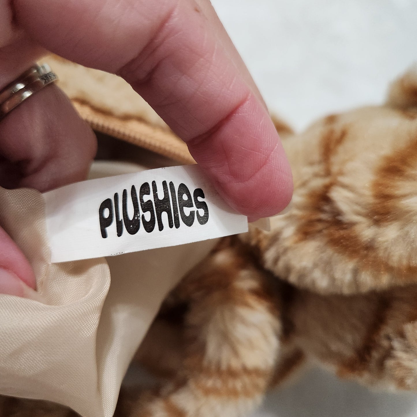 REDUCED #142 Plushies Orange Tabby Cat Plush Purse With Cat Tail Zipper