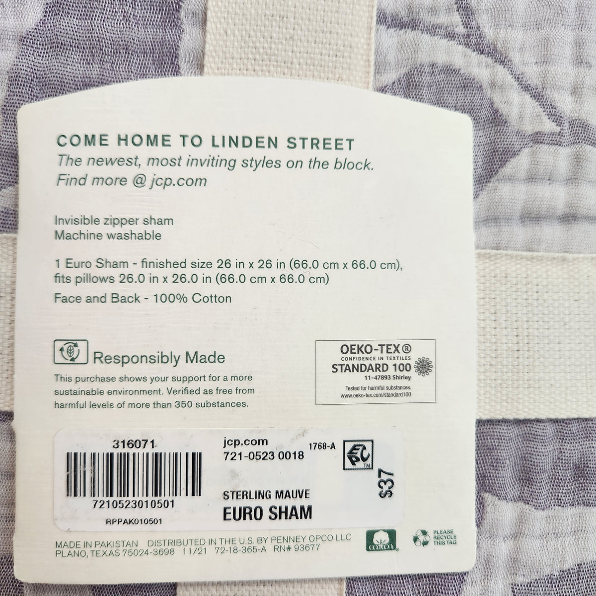 #167 NWT Linden Street Laurel Euro Sham