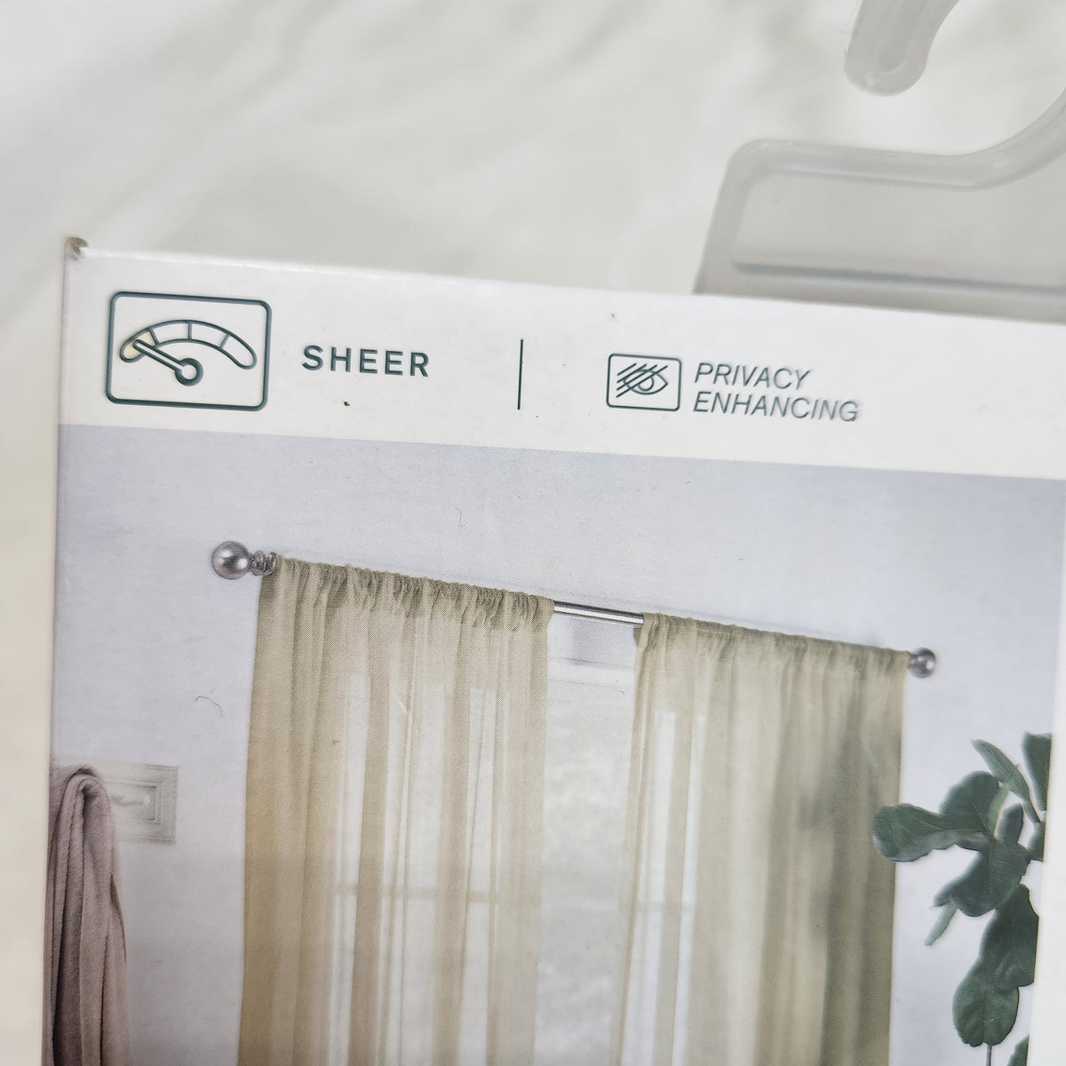 #167 NWT Linden Street Jameson Sheer Rod-Pocket Curtain Panel