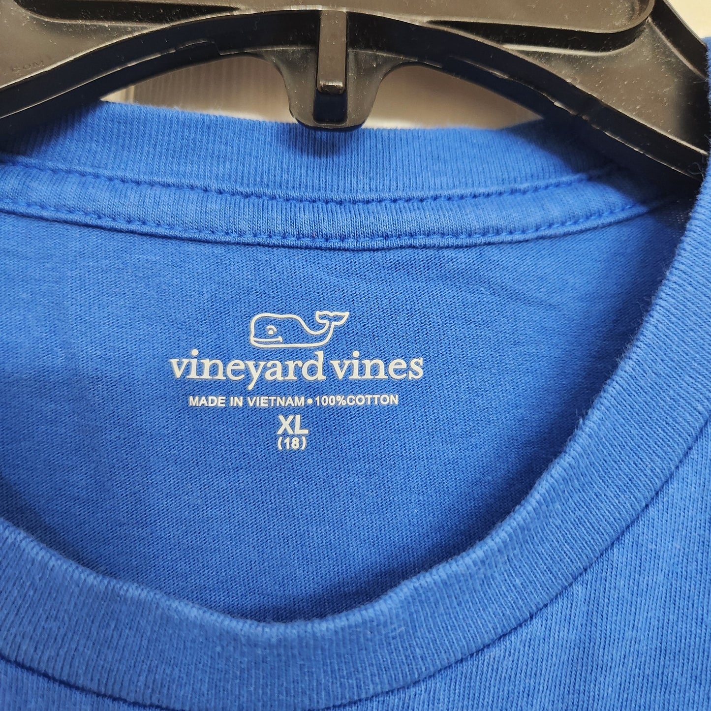 REDUCED #142 Vineyard Vines Sz 18 Long Sleeve Blue Logo Tee