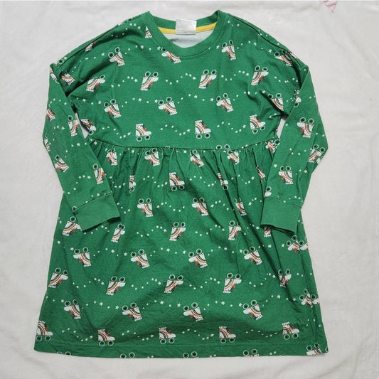 #142 Hanna Andersson 6/7 Roller Skate Sweatshirt Dress