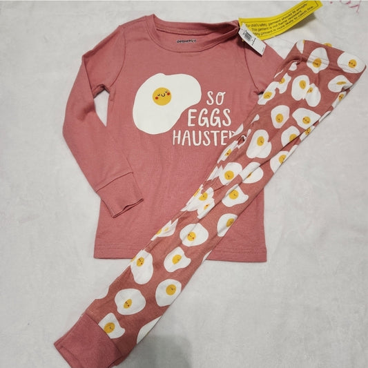 #142 NWT Old Navy 4T Long Sleeve Pants Egg Pajama Set