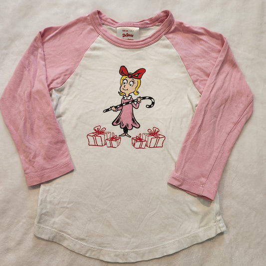 #142 Hanna Andersson Sz 4 Cindy Lou Who Grinch Tee