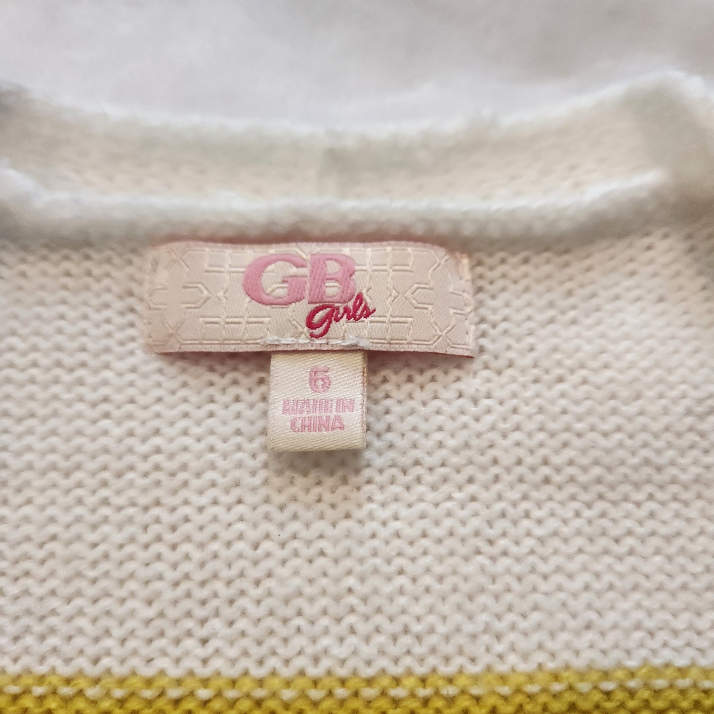 #142 Gianni Bini GB Sz 6 Striped Sweater Girls Cardigan Knit Top