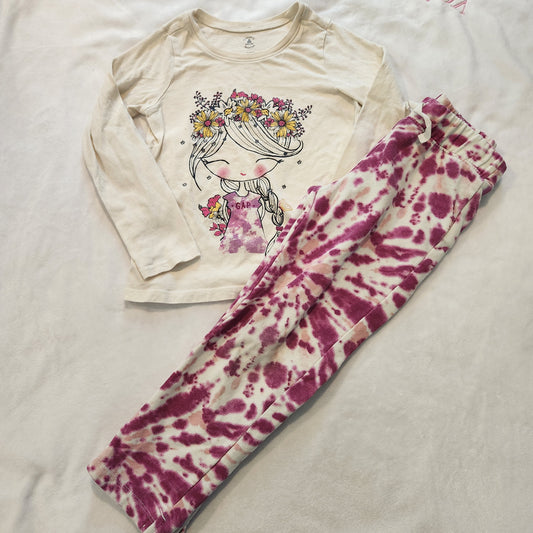 REDUCED #142 Baby Gap 5T Long Sleeve Hippie Girl Tee Tie Dye Outfit
