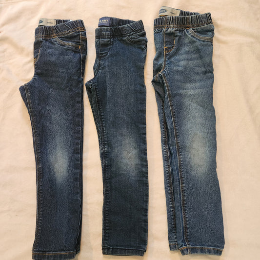 REDUCED #142 Old Navy 5T Elastic Waist Pull On Skinny Jeggings Lot Of 3
