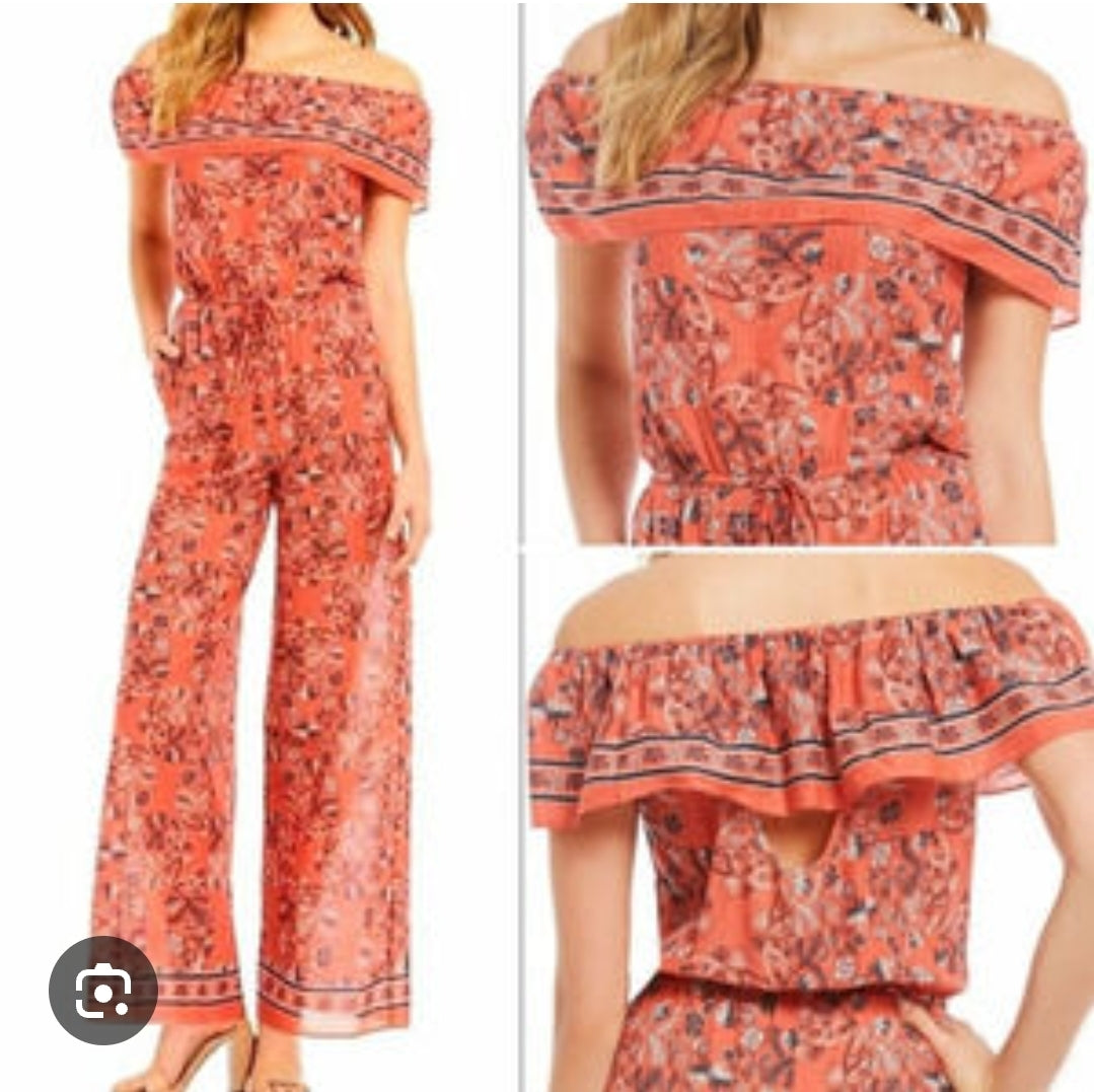 REDUCED!! #104 NWT CHELSEA & VIOLET Medium Boho Fun One Piece Off Shoulder Romper