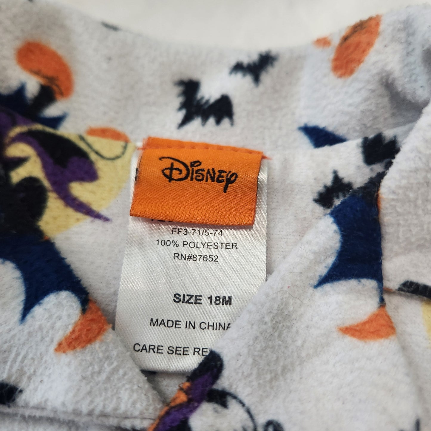 REDUCED #142 Disney 18 Mth Mickey & Minnie Mouse Halloween PJ Set