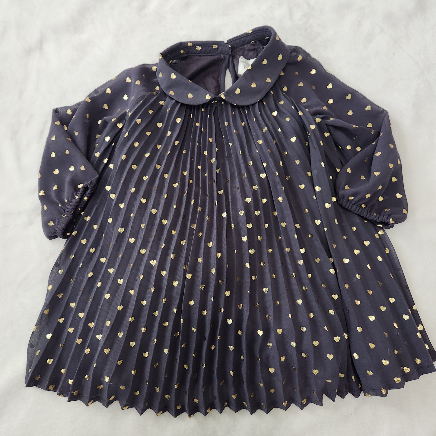 REDUCED #142 NWOT Baby Gap 6-12 Mths Pleated Flowy Pleated Heart Dress