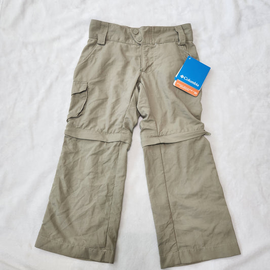#142 NWT Columbia Girls 4T Silver Ridge Convertible Pants