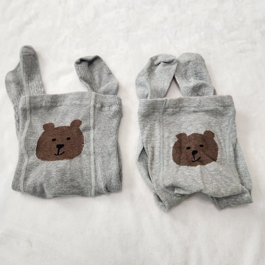 #142 Baby Gap 12-24 Mths Gray Leggings Tights Bundle Of 2