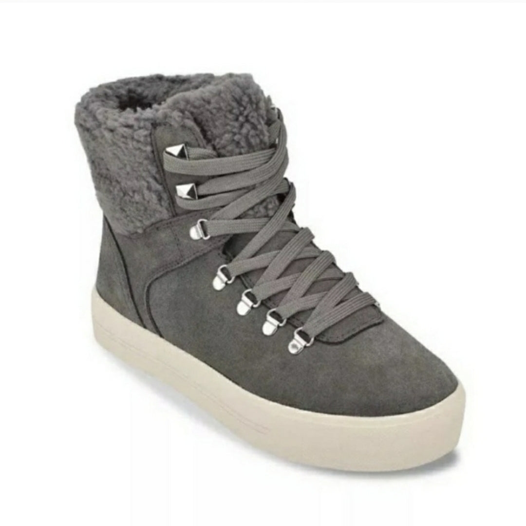 #142 NWOT Marc Fisher 9.5 Darlen Gray High Top Sneaker Boots