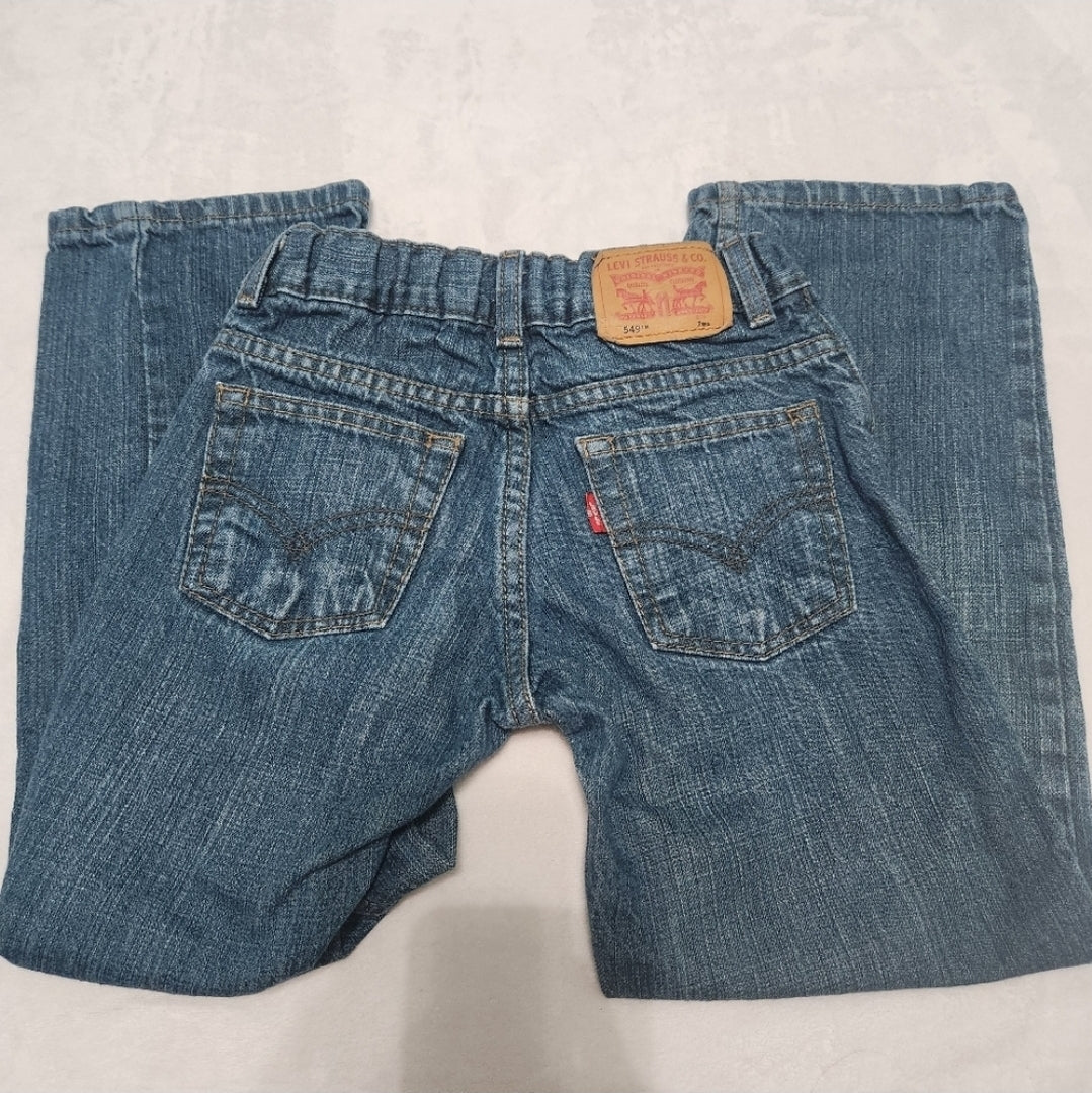 #142 Levi's 549 Boys 7 Relaxed Straight Denim Jeans