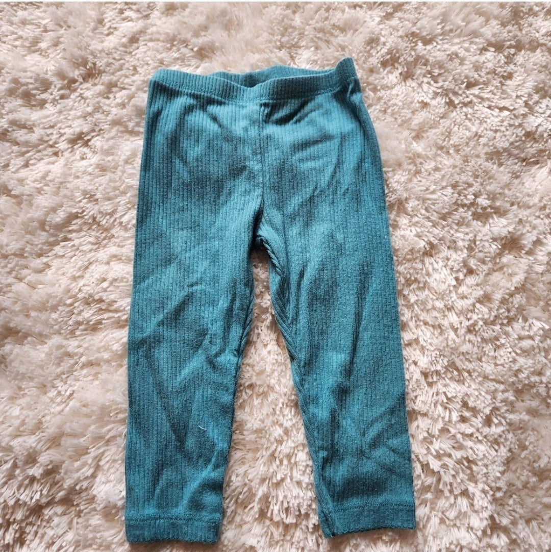 REDUCED #142 Carter's Girls 12 Mth Foral Top Matching Ribbed Leggings