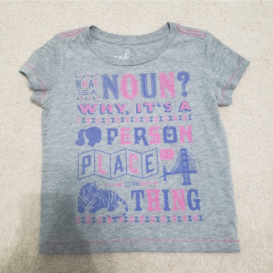 REDUCED #142 Peek Sz 2/3 What is a Noun Short Sleeve Graphic Tee