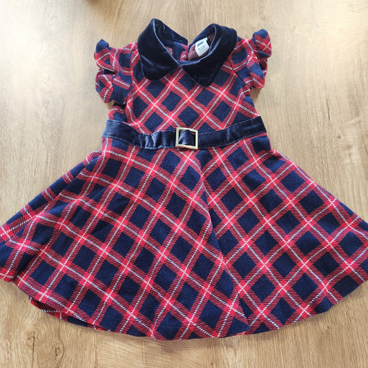 REDUCED #142 Janie and Jack 18-24 Mths Crimson Plaid Dress