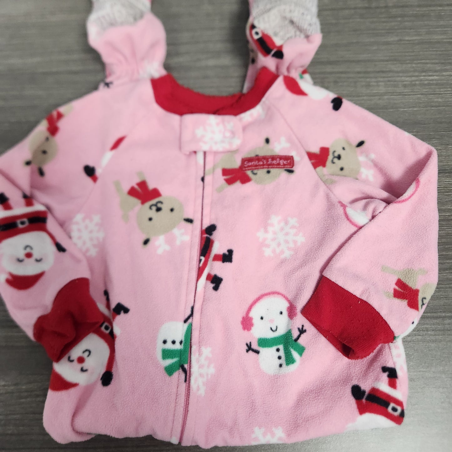 #142 Carter's Baby 18 Mth Fleece Sleepers Lot of 4