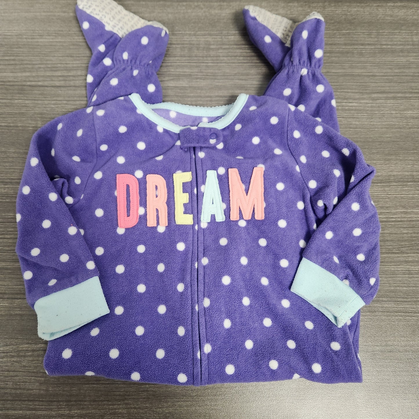 #142 Carter's Baby 18 Mth Fleece Sleepers Lot of 4