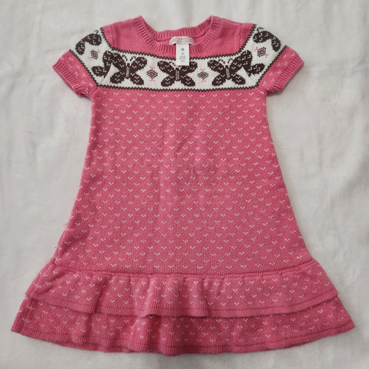#142 Old Navy 2T Butterfly Sweater Dress
