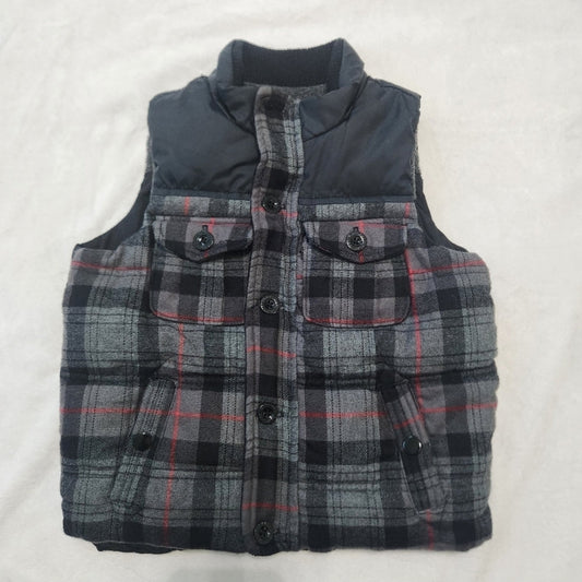 REDUCED #142 Baby Gap 3T Flannel Front Plaid Puffer Vest