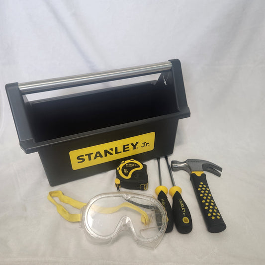 #142 Stanley Jr. Kids Teens 5 Piece Tool  & Toolbox Set
