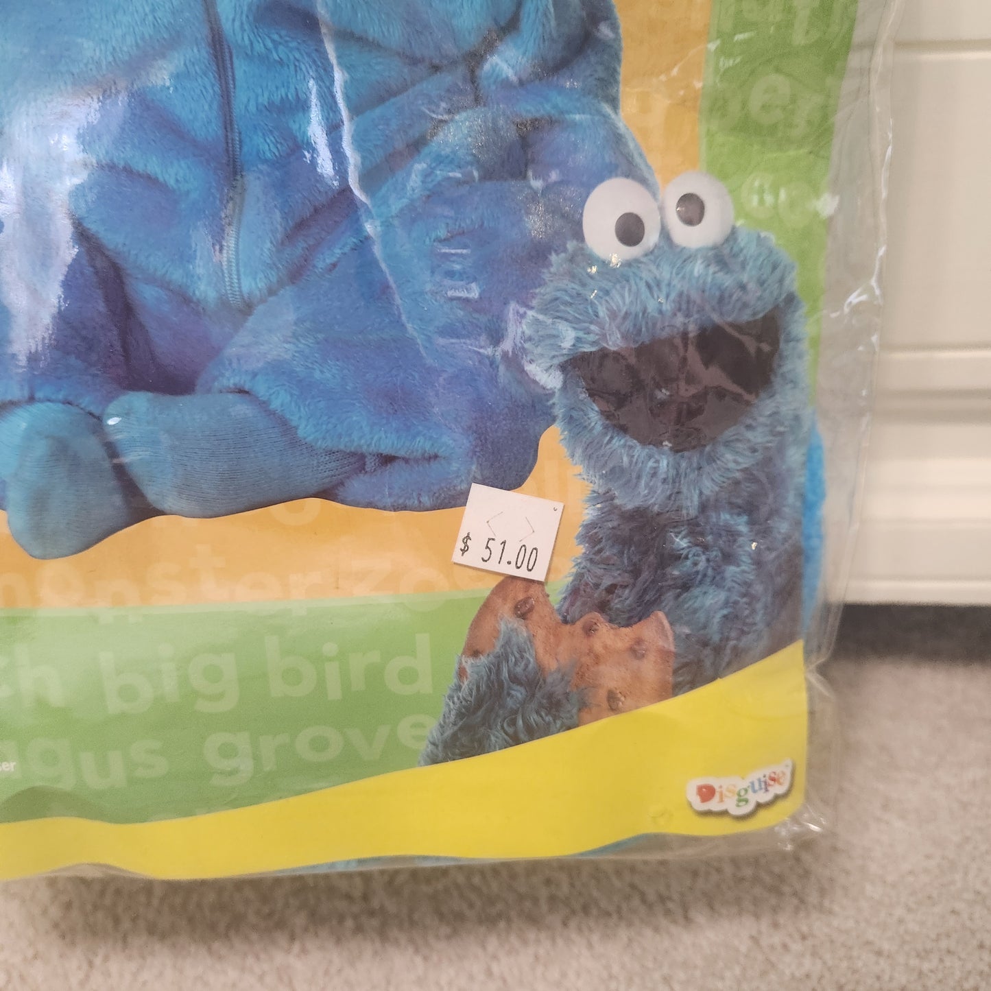 #142 NWT Sesame Street 12-18 Mth Cookie Monster Plush InfantCostume