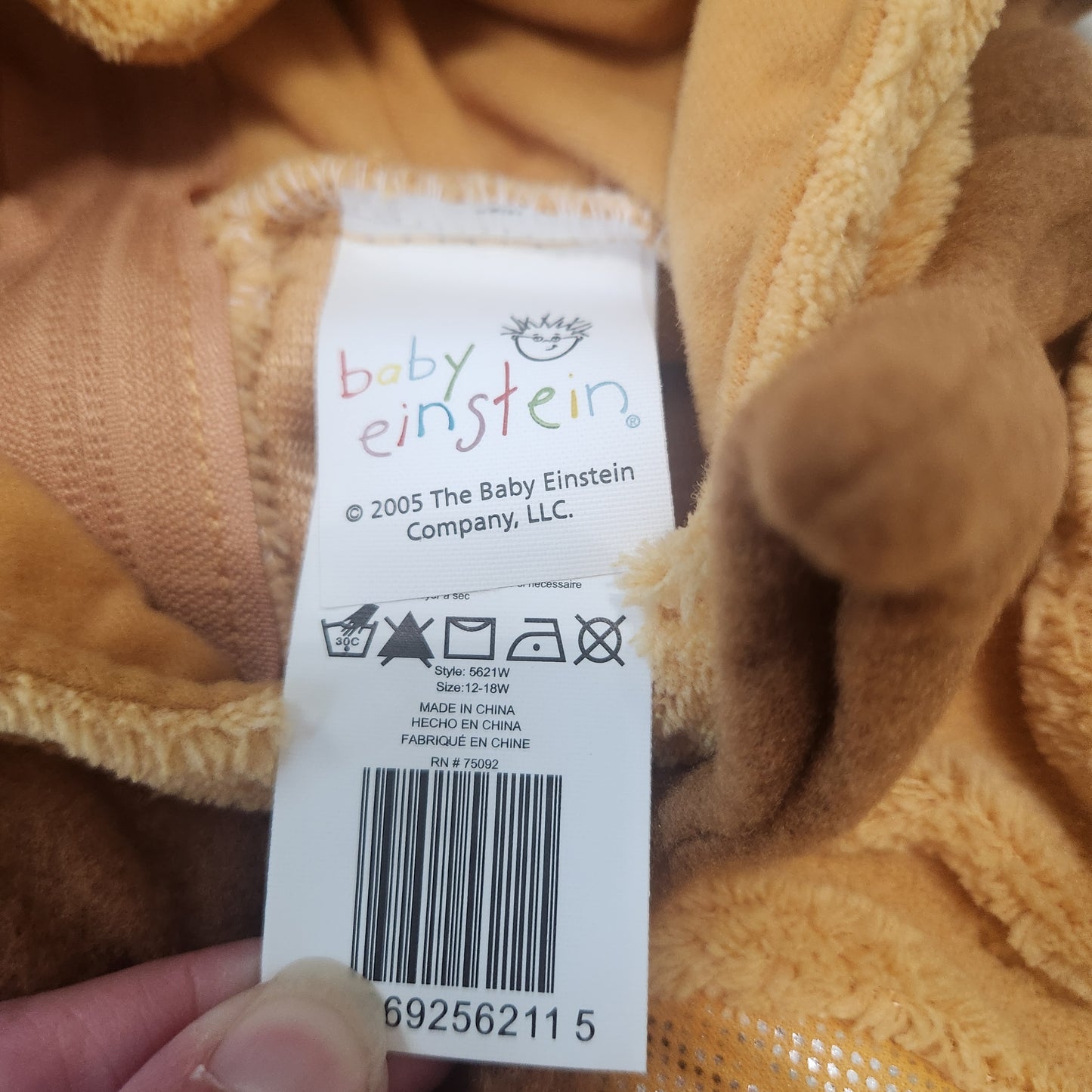 #142 NWT Baby Einstein 12-18 Mth Lion Costume
