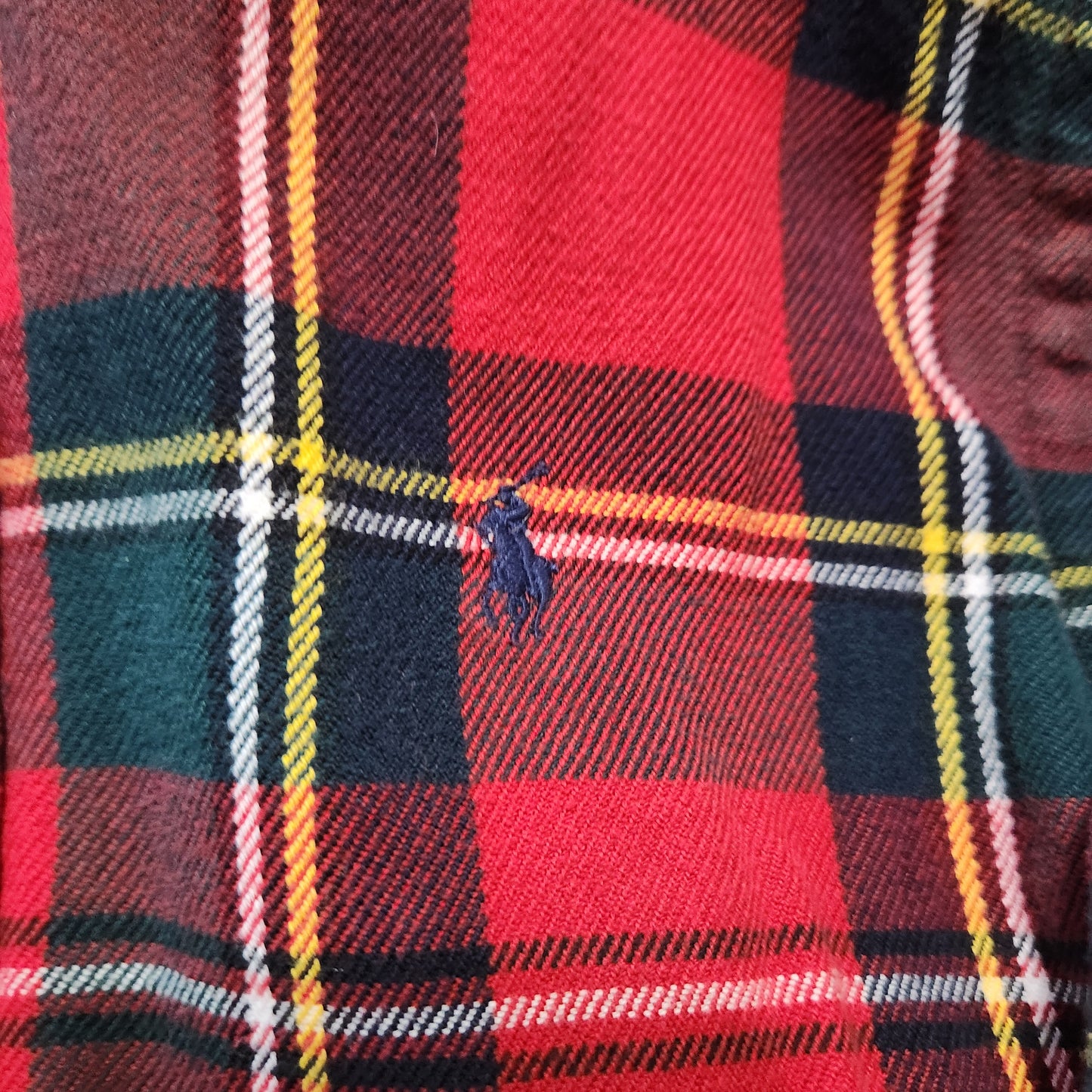 #142 Ralph Lauren Polo Sz 7 Plaid Flannel Button Down Shirt