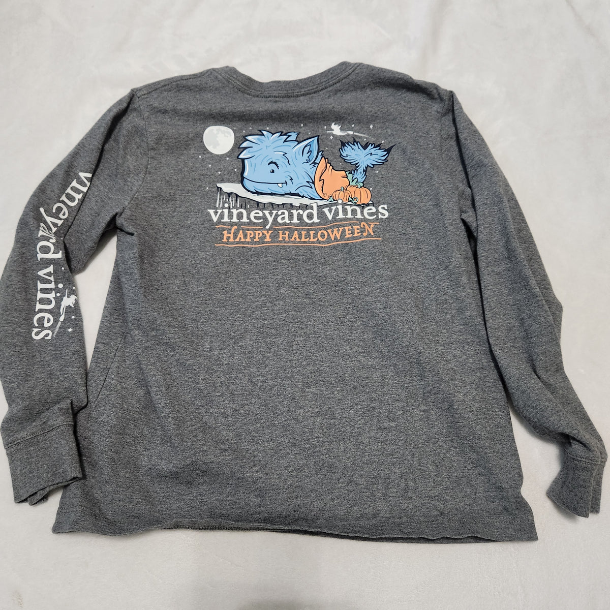 #167 Vineyard Vines Sz 7 Happy Halloween Long Sleeve Shirt