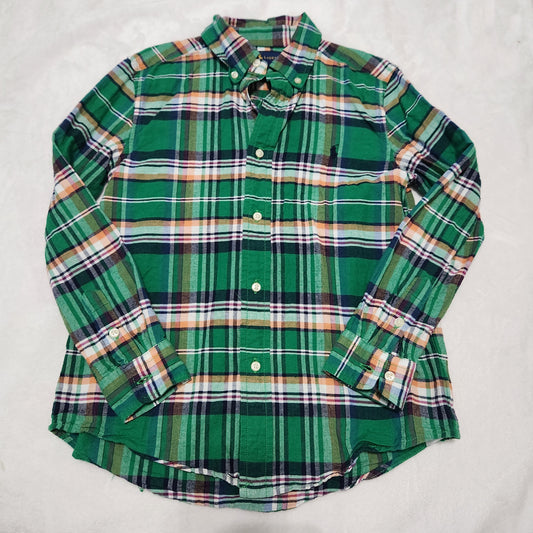 #142 Ralph Lauren Polo Sz 7 Plaid Button Down Shirt