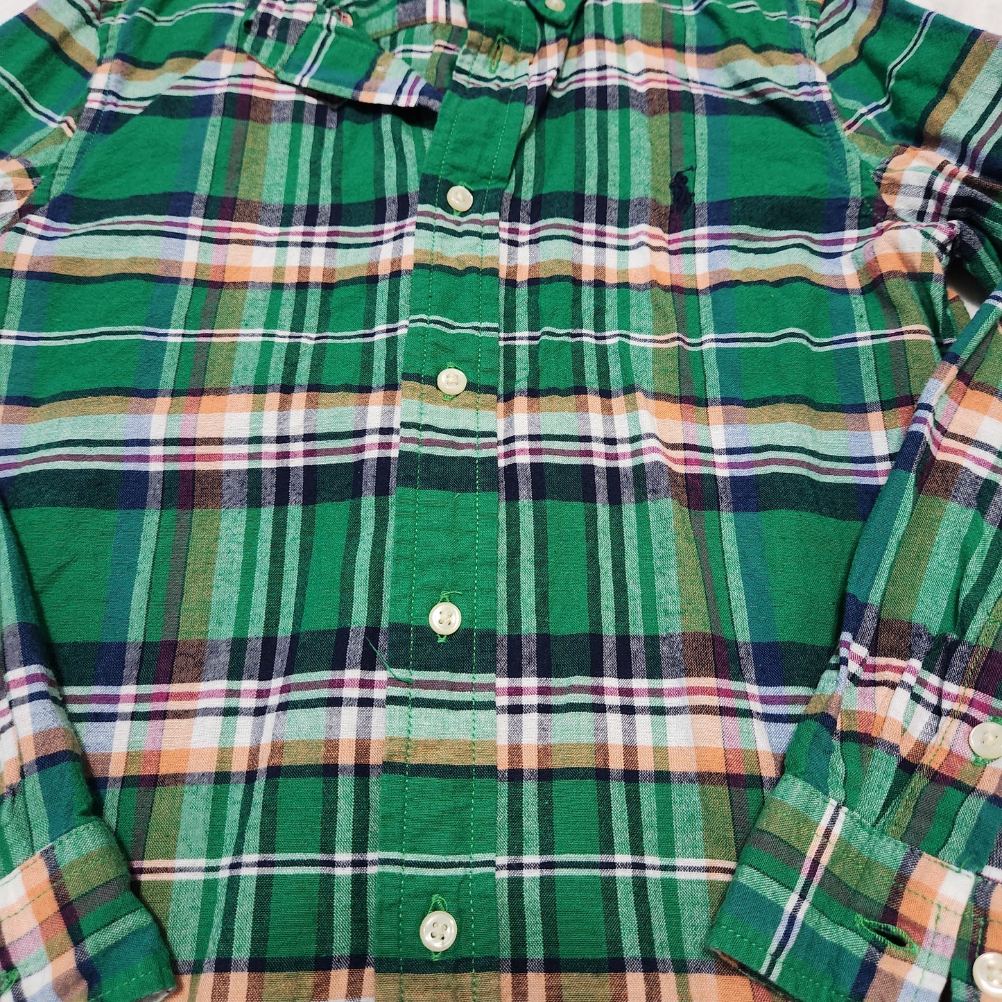 #142 Ralph Lauren Polo Sz 7 Plaid Button Down Shirt