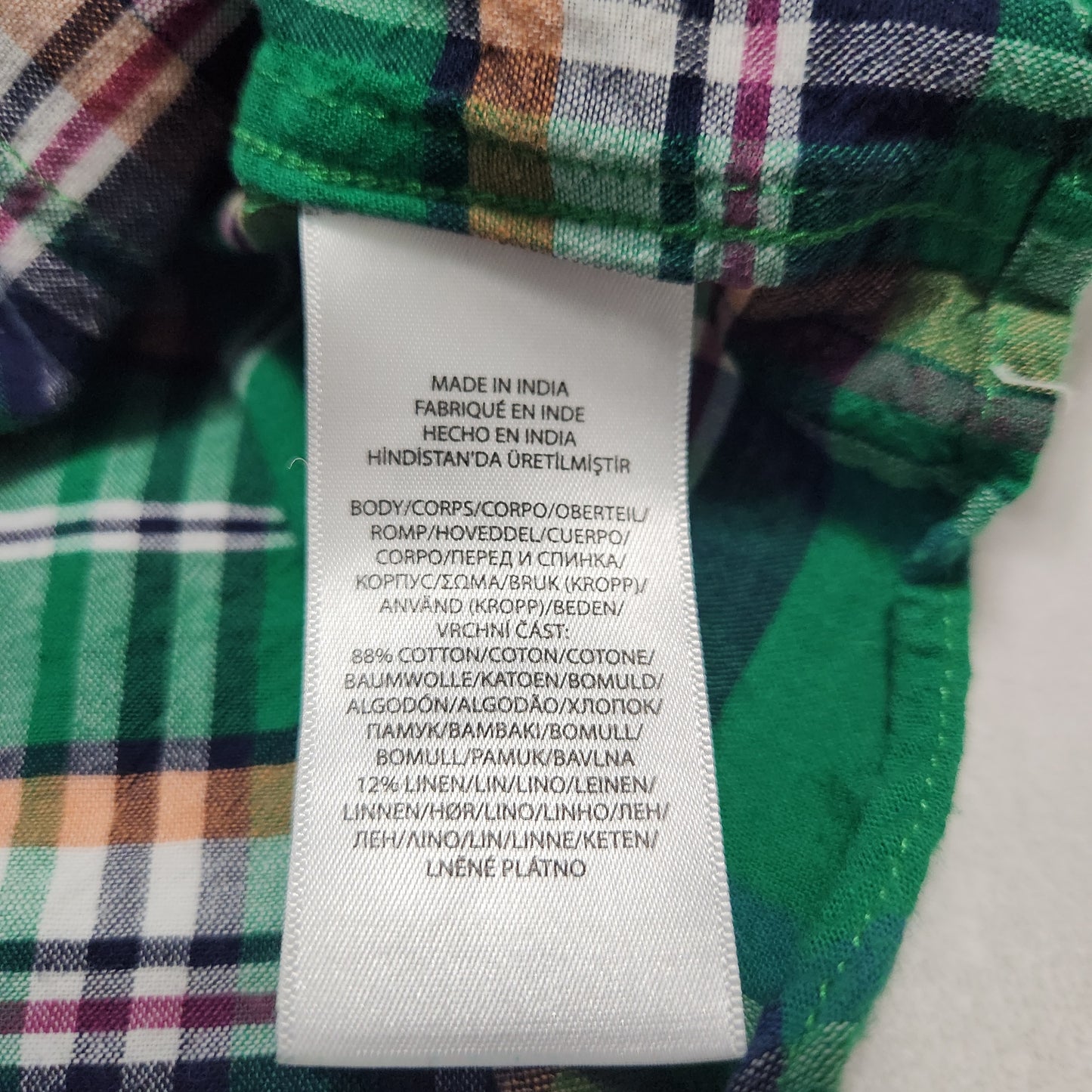 #142 Ralph Lauren Polo Sz 7 Plaid Button Down Shirt