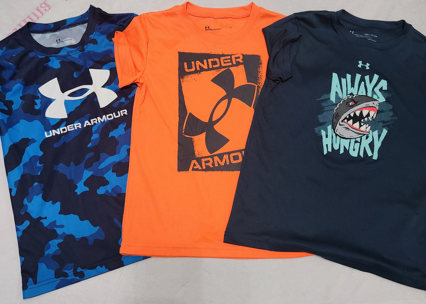 #142 Under Armour Sz 7 / Small Lot Dri Fit Tee Bundle Of 3