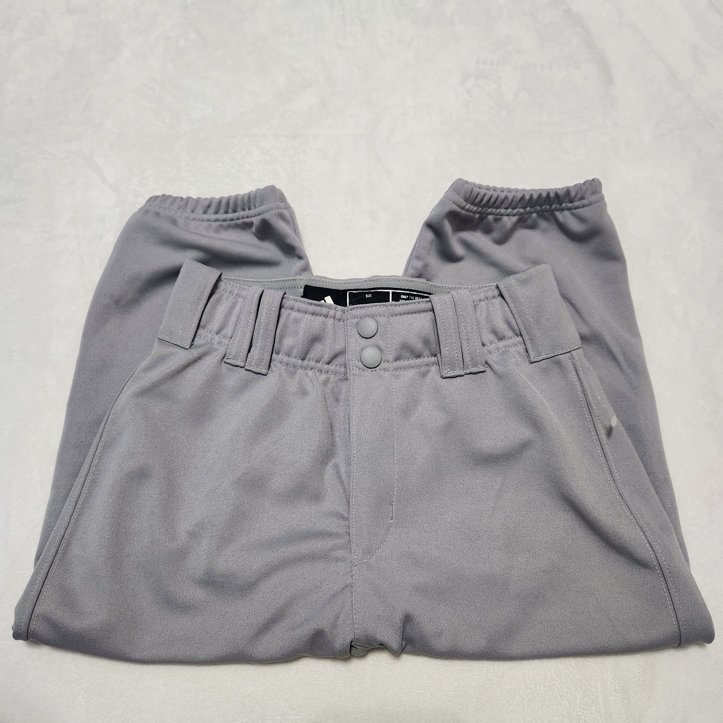#142 NWOT Adidas Medium 11-12 Gray Baseball Cropped Jersey Pants
